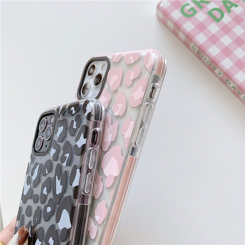 Compatible with Apple, Compatible with Apple , Suitable For Iphone12Promax Mobile Phone Case Apple 11 Two-Color Tpu Leopard Print Protective Cover Xr All-Inclusive Mobile Phone Case