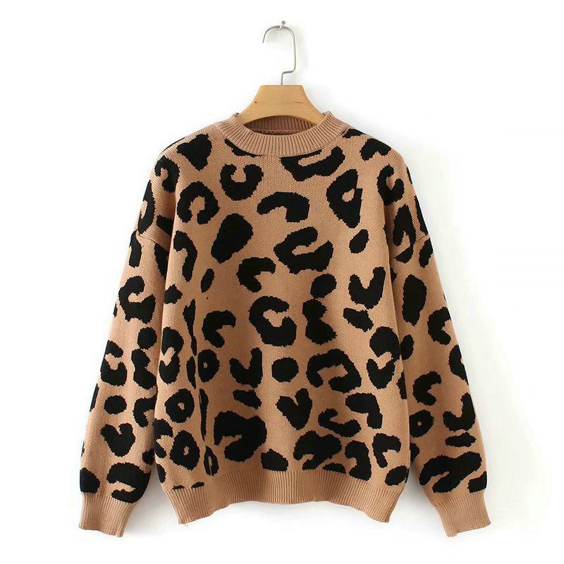 Leopard print pullover women